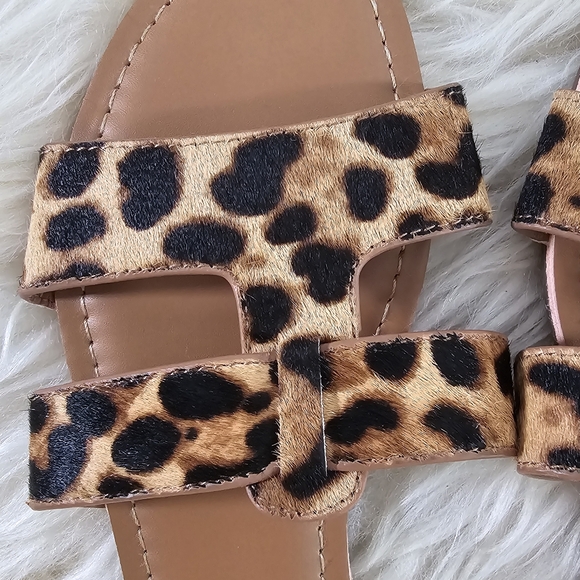 NWOB J.Crew Cheetah Print Slide-on Sandals Women's Size 8M - Picture 3 of 9